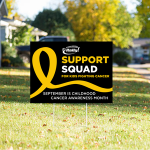 Childhood Cancer Awareness Support Squad Yard Sign