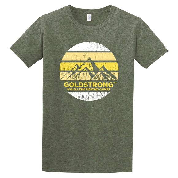 Short Sleeve #GOLDSTRONG Mountains T shirt